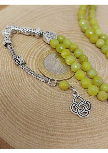 Peridot (Zebercet) Taşı Faset Kesim 99LUK Tesbih 6mm (5650)