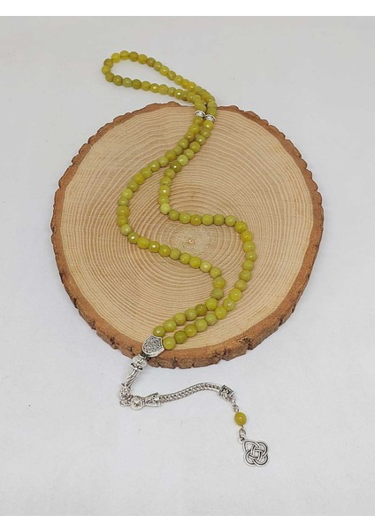 Peridot (Zebercet) Taşı Faset Kesim 99LUK Tesbih 6mm (5650)