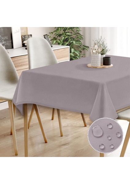 Canvas Sıvı Geçirmez Leke Tutmaz Lila Masa Örtüsü