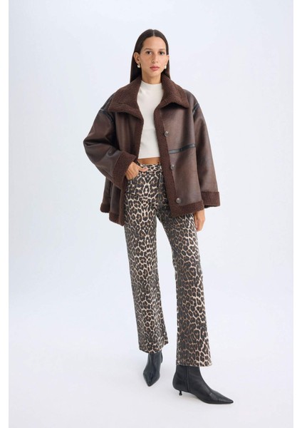 Relax Fit Polo Yaka Mont Düğmeli Cepli Mevsimlik Pelüş Astarlı D3994AX24WN fiyatları