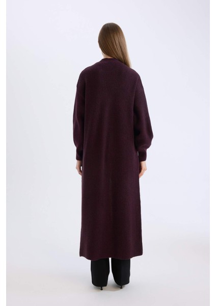 Regular Fit Basic Düz Uzun Triko Hırka D4367AX24WN indirimleri