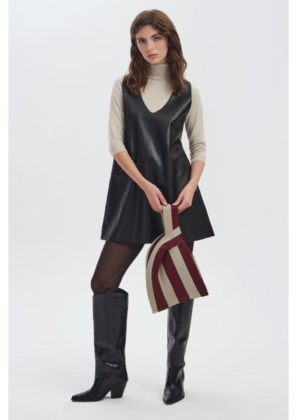 Bordo Triko El Çantası