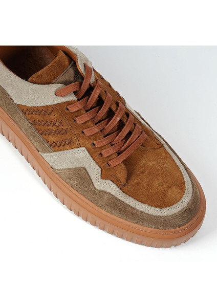 Richard Model Deri El Yapımı Erkek Tarçın Sneaker