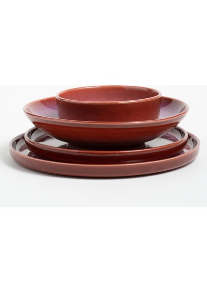 Fonte Stoneware Çukur Tabak 22X22X6 cm Fuşya indirimleri