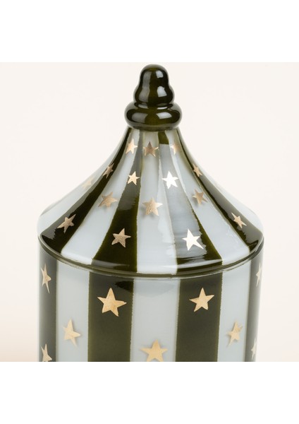 Aravalı Cam Dekoratif Kase 13X13X24 cm Yeşil