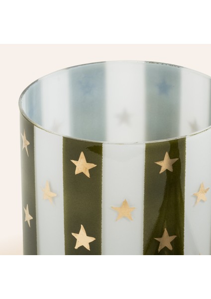 Aravalı Cam Dekoratif Kase 13X13X24 cm Yeşil