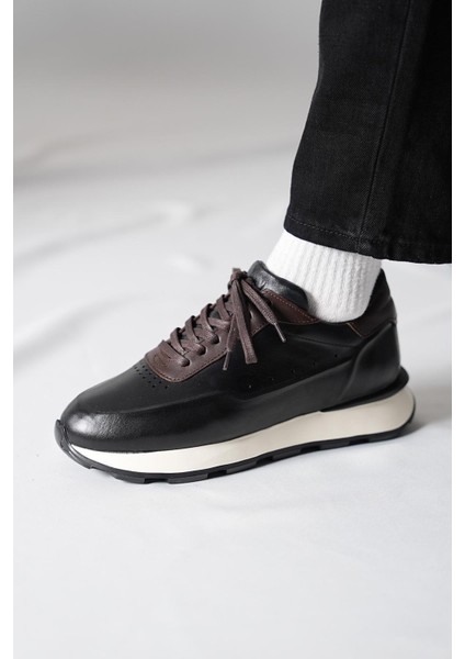 Rozak Model Deri El Yapımı Erkek Beyaz - Siyah Sneaker fiyatları