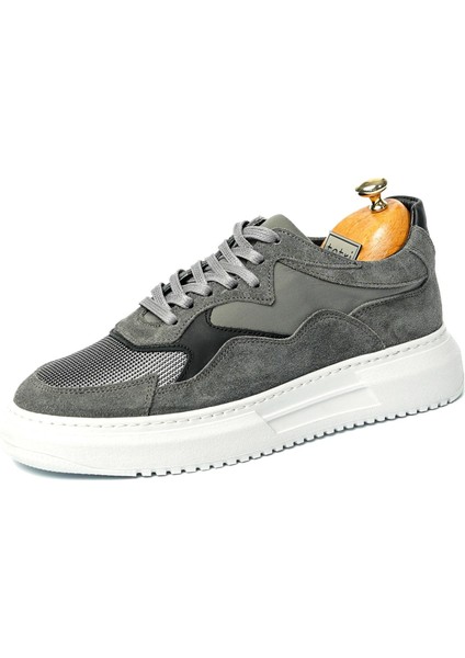 Guernica Model Deri El Yapımı Erkek Gri Sneaker