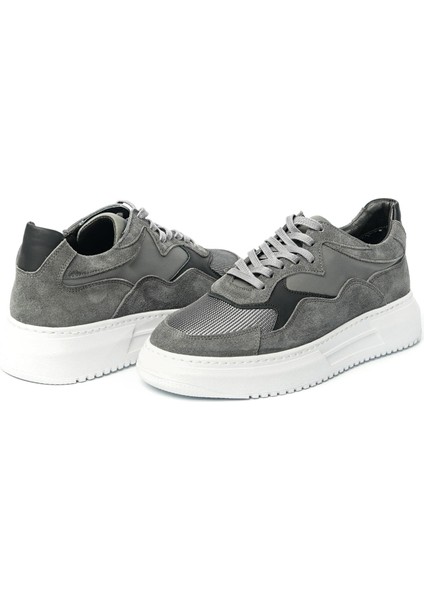 Guernica Model Deri El Yapımı Erkek Gri Sneaker
