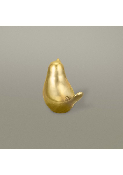 Kuş Obje - Altın - 12,8x6,2x9,8 cm