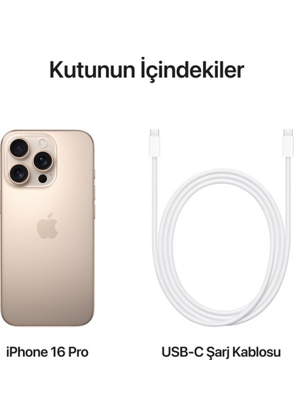 iPhone 16 Pro 128GB Çöl Titanyum Sıfırdan Farksız Ürün