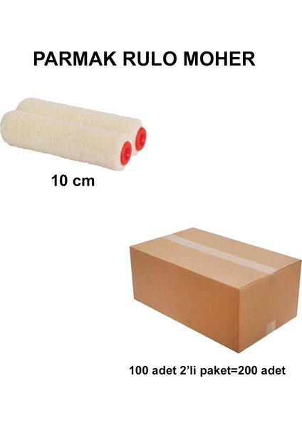 Izmir Fırça Arge Toptan Parmak Rulo Moher Yedek (2'li) 10CM -200 Adet 012530