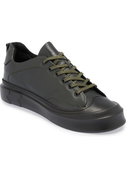 Yeşil Deri Erkek Sneaker - E24S1AY57136-H48