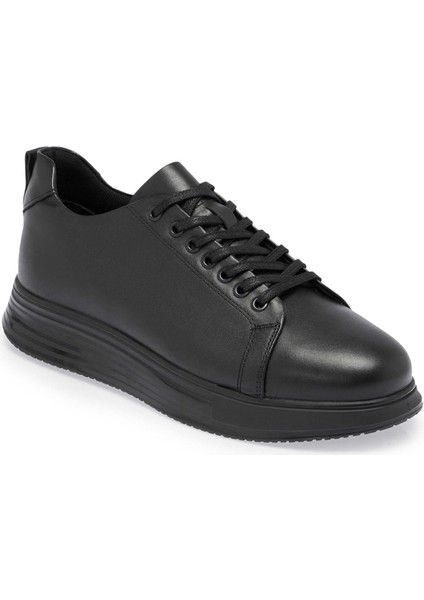 Siyah Deri Erkek Sneaker - E24S1AY57141-A23