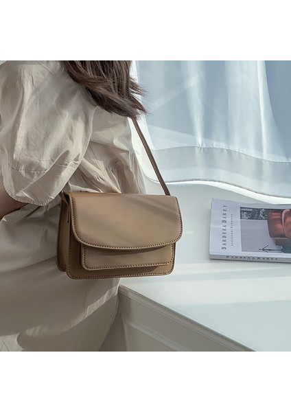 Çanta Kadın Moda Crossbody Çanta Niş Çok Yönlü Kore Tarzı Kadın Çantası Üst Düzey Yeni Retro Küçük Kare Çanta (Yurt Dışından)
