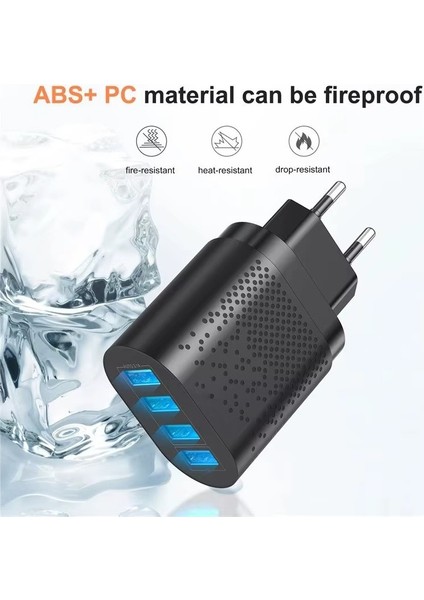 Hızlı Şarj Qc 3.0 4 USB Portlu 3.1A - 48W Çoklu Şarj Cihazı
