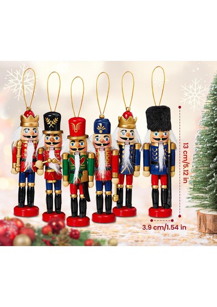 13CM Nutcracker Ahşap Asker Fındıkkıran, Fındıkkıran Asker Şekilli Kukla Noel Ahşap Dekoru Festival Noel Dekoru Yılbaşı