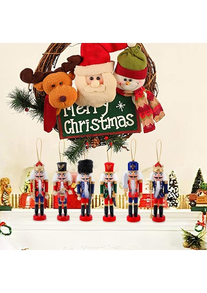 13CM Nutcracker Ahşap Asker Fındıkkıran, Fındıkkıran Asker Şekilli Kukla Noel Ahşap Dekoru Festival Noel Dekoru Yılbaşı