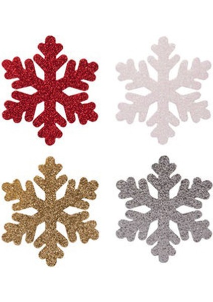 Yılbaşı, Çift Taraflı Kar Tanesi Strafor Süs 14CM 4lü
