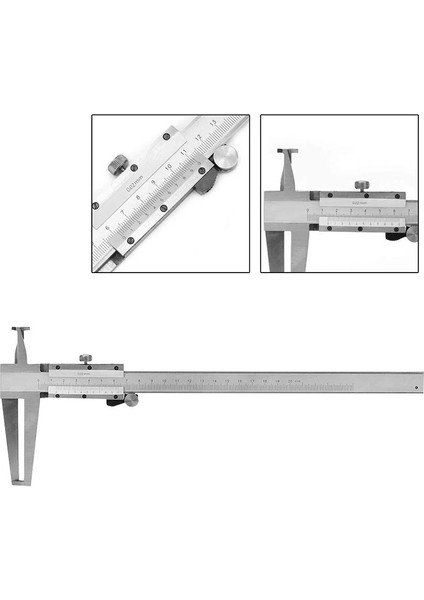 Iç Oluk Arama Vernier Kumpas 9-300MM 0.02MM Paslanmaz Çelik Iç Sürmeli Kaliperleri Çift Pençe Profesyonel Aracı