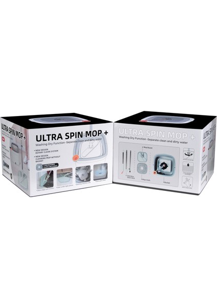 Aydsan Ultra Spin Mop+ Kirli Su Temiz Su Ayıran Yeni Nesil Temizlik Seti Yedek Mop Hediyeli fırsatları