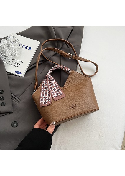 Retro Büyük Kapasiteli Çanta Kadın Sonbahar Moda El Çantası Basit Banliyö Koltuk Altı Çantası (Yurt Dışından)