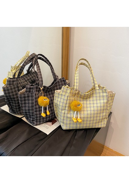 Batı Tarzı Küçük Taze Ekose Çanta Yeni Moda Omuzdan Askili Çanta Kadın Rahat Kişilik Basit (Yurt Dışından) modelleri