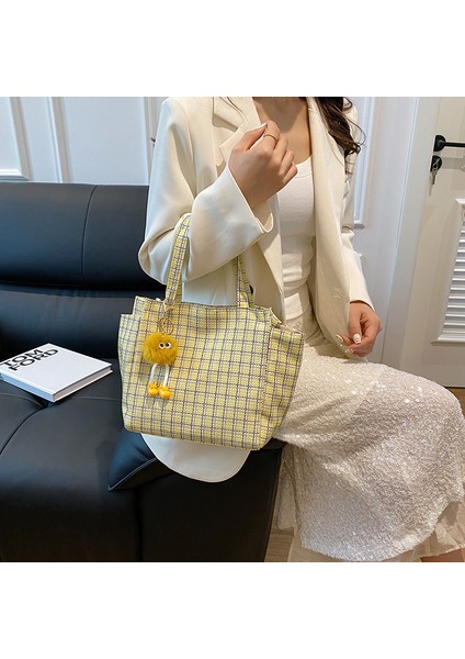 Batı Tarzı Küçük Taze Ekose Çanta Yeni Moda Omuzdan Askili Çanta Kadın Rahat Kişilik Basit (Yurt Dışından) fırsatları