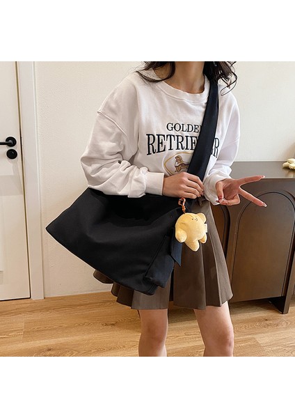 Kız Öğrenciler Için Retro Edebi Çanta, Tek Omuzlu Çapraz Askılı, Geniş Kapasiteli Sınıf Işe Gidip Gelme Çantası, Gösterişli Niş Kumaş Çanta (Yurt Dışından)