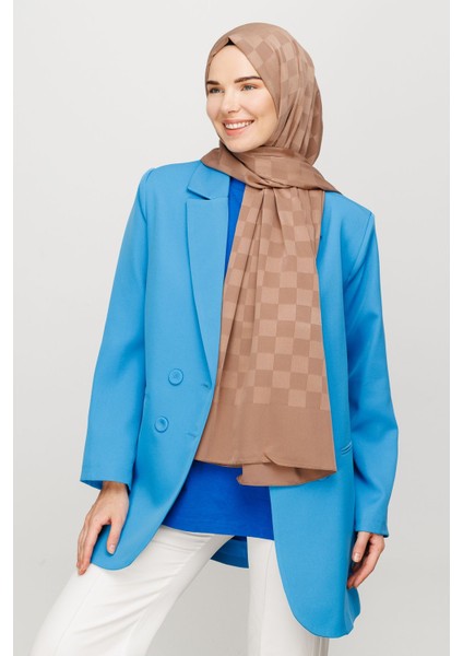 Kahverengi Dama Desen Ipeksi Jakar Şal fırsatları