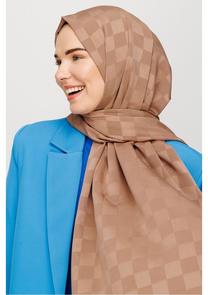 Kahverengi Dama Desen Ipeksi Jakar Şal indirimleri