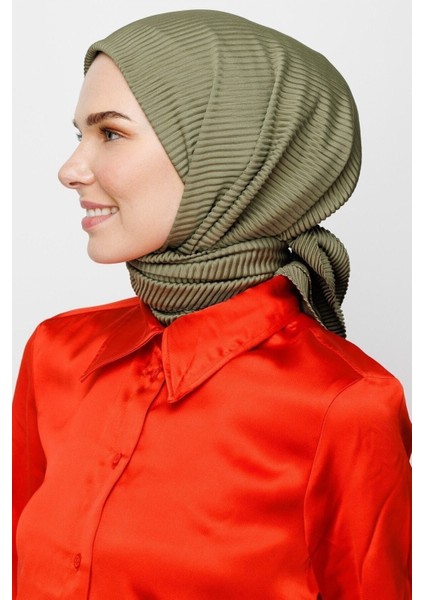 Soft Yeşil Pilise Eşarp