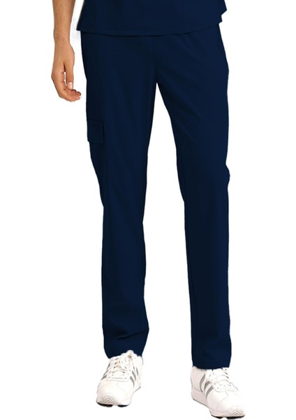 Tek Alt Kargo Cepli Klasik Likralı Unisex Cerrahi Pantolon Lacivert modelleri
