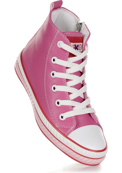 Pant Günlük Bağcıklı Fermuarlı Kız Çocuk Bot Ayakkabı Fuşya