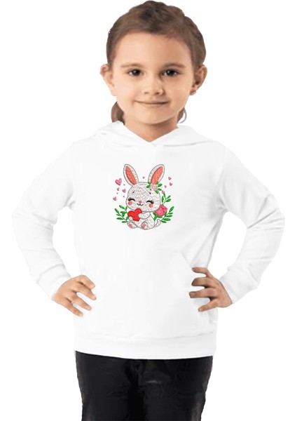 Çocuk Sweatshirt Hoodie 3 Iplik Nakış Kalın Pamuklu Kapüşonlu