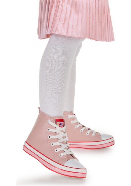 Pant Günlük Bağcıklı Fermuarlı Kız Çocuk Bot Ayakkabı Pudra modelleri