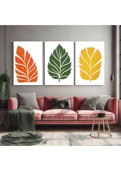 Matisse - Boho - Art Deco - Soyut - Doğa ( 3 Lü Çerçevesiz ) Poster - Afiş - Tablo KR2C00133/