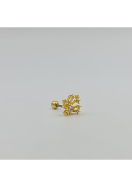 Şık Taşlı Çelik Küpe Tragus Helix Kıkırdak Piercing fiyatları