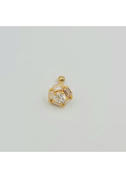 Cerrahi Çelik Tek Taşlı Küpe Tragus Helix Kıkırdak Piercing fırsatları