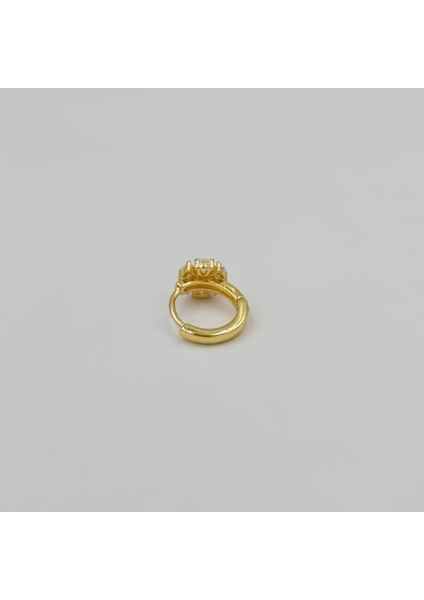 Cerrahi Çelik Taşlı Çiçek Detaylı Halka Tragus Helix Piercing Küpe fırsatları