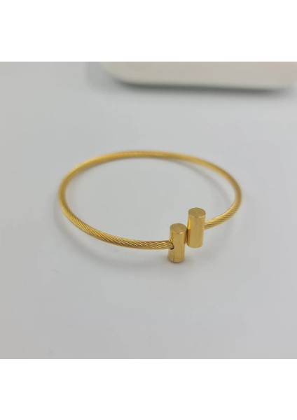 Gold Burgu Hasır Model Erkek Bileklik