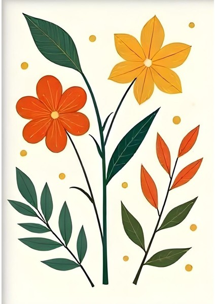 Matisse - Boho - Art Deco - Soyut - Doğa ( 3 Lü Çerçevesiz ) Poster - Afiş - Tablo KR2C00109/