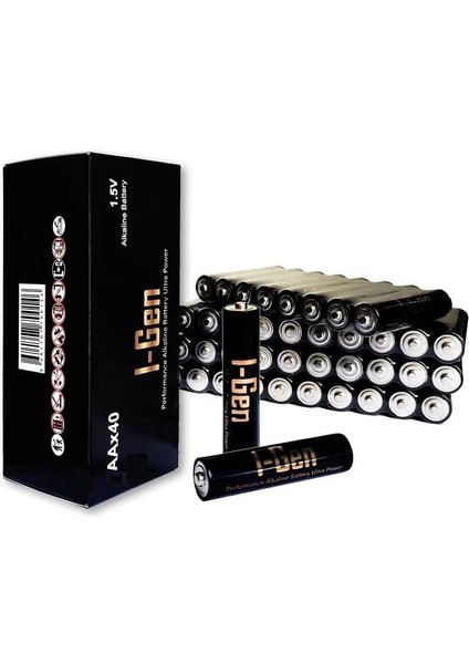 I-Gen A114 Ultra Alkalin AA Kalem Pil 40'lı Paket LR6 1.5V