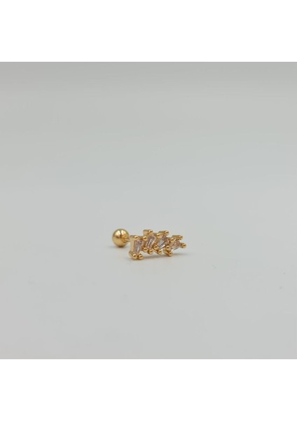 Cerrahi Çelik Beyaz Taşlı Küpe Tragus Helix Kıkırdak Piercing fiyatları