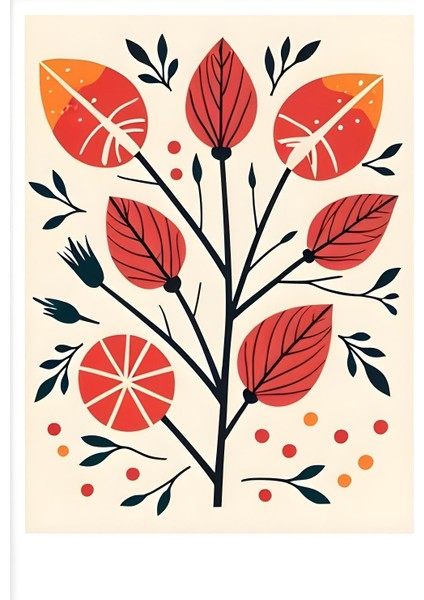 Matisse - Boho - Art Deco - Soyut - Doğa ( 3 Lü Çerçevesiz ) Poster - Afiş - Tablo KR2C00110/