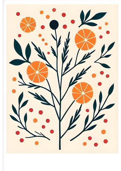 Matisse - Boho - Art Deco - Soyut - Doğa ( 3 Lü Çerçevesiz ) Poster - Afiş - Tablo KR2C00110/