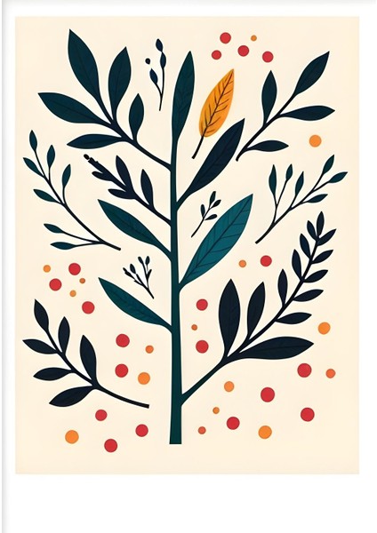 Matisse - Boho - Art Deco - Soyut - Doğa ( 3 Lü Çerçevesiz ) Poster - Afiş - Tablo KR2C00110/