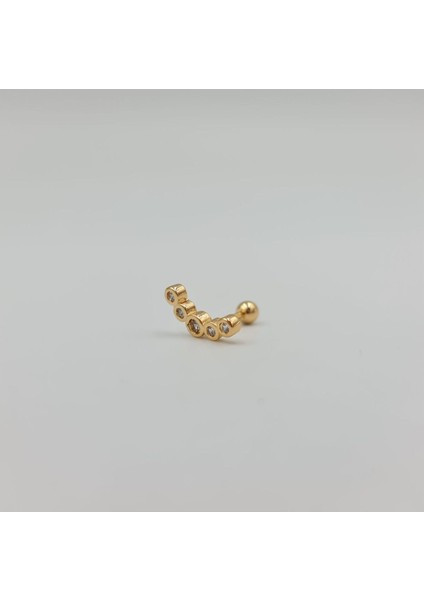 Cerrahi Çelik Taşlı Küpe Tragus Helix Kıkırdak Piercing modelleri