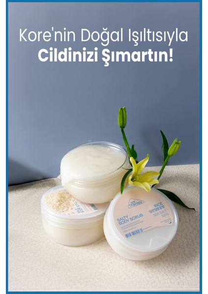 Ölü Deri Arındırıcı, Aydınlatıcı Kore Deniz Tuzu ve Ylang Çiçeği Esansı Prinç Özlü Vücut Peeling indirimleri