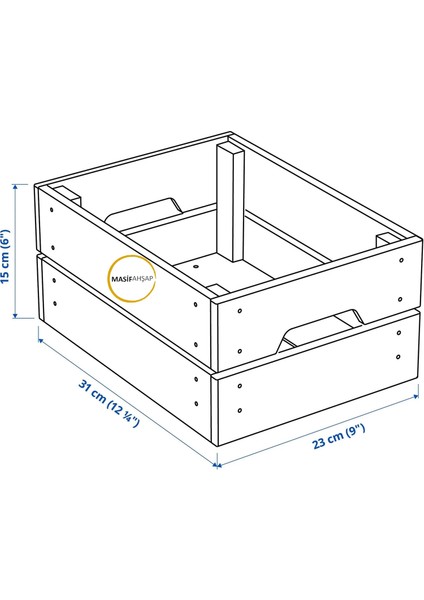 Masif Ahşap Çok Amaçlı Modüler Organizer